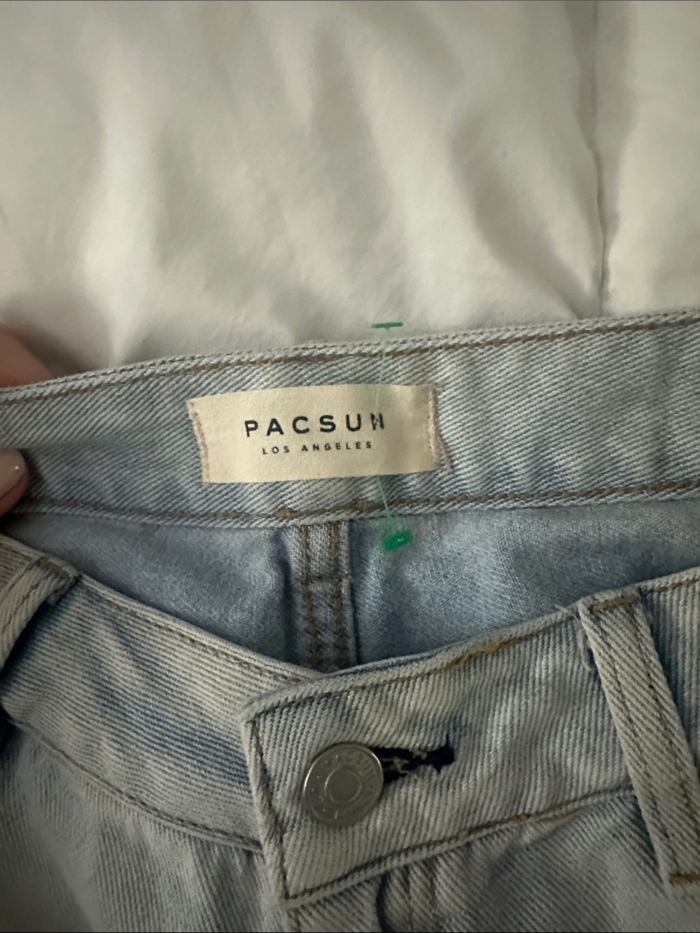 Pacsun Pale Blue High-Rise Denim Shorts - Picture 2 of 6